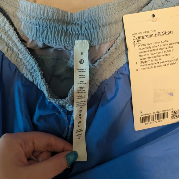 lululemon athletica Two-Tone Blue Athletic Shorts - Picture 2 of 3